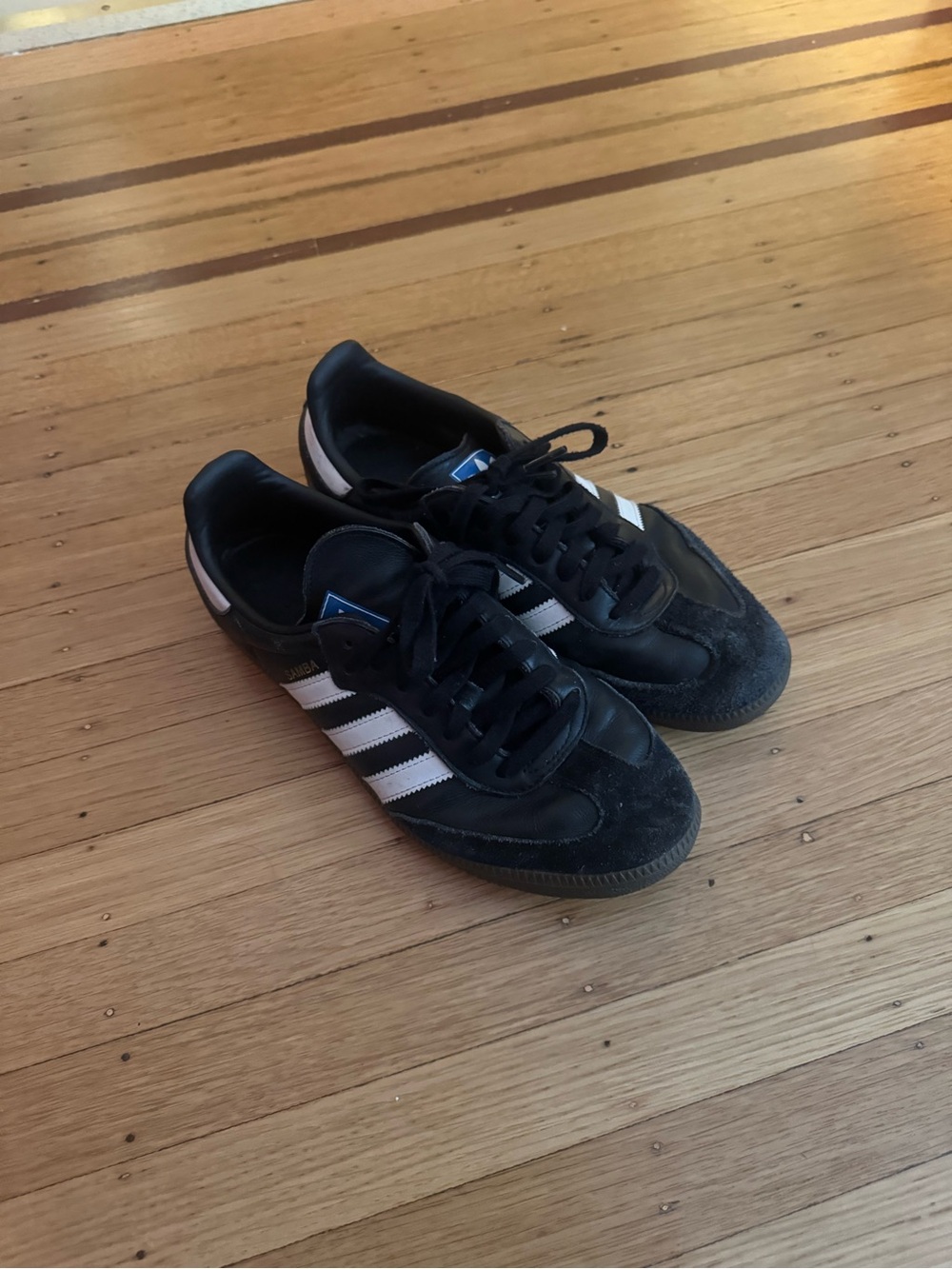 Adidas Samba OG Core Black / Cloud White Leather Sneakers Women’s Size 8.5